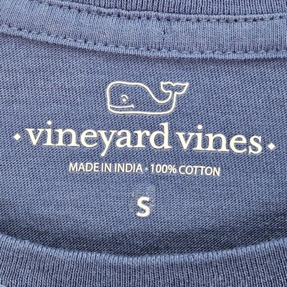 Vineyard Vines T-Shirt Golf Cart Long Sleeve Pocket Tee Double Sided Unisex Sz S - Picture 7 of 10